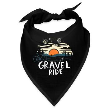 Gravel Ride - ein Geschenk für einen Radfahrer - Bandana - Schwarz - Vorne