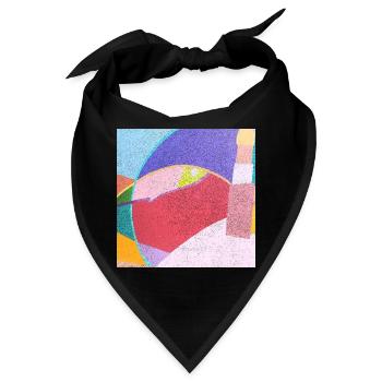 Bunte Wandmalereien - Bandana - Schwarz - Vorne
