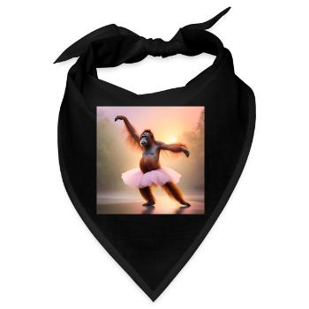 Primat, Orang-Utan, Affe - Bandana - Schwarz - Vorne