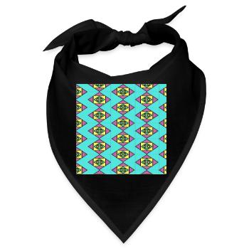 Repetitiver Kubismus - Bandana - Schwarz - Vorne