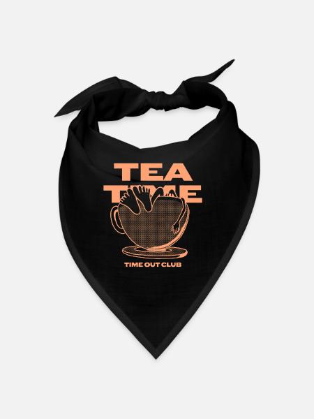 Tea Time – Relaxing Time Out - Bandana - black - Front
