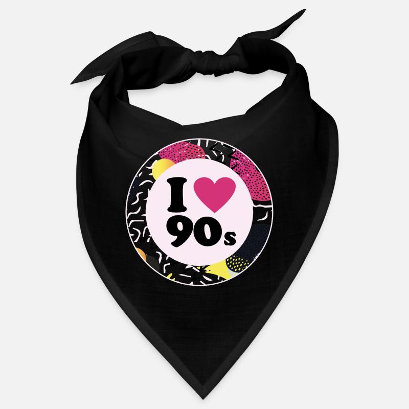 I ♥ 90s – Design rétro nostalgique Bandana