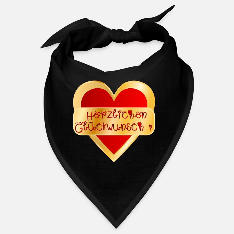 HERZ HERZLICHEN GLÜCKWUNSCH Bandana