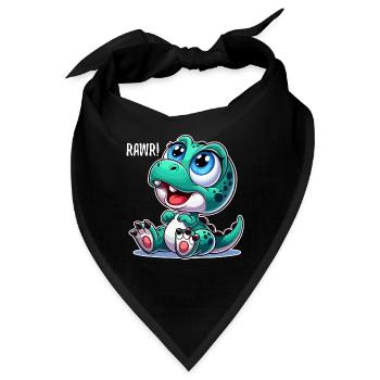 T-Rex Baby Dino Babydino Dinobaby Geschenk - Bandana - Schwarz - Vorne