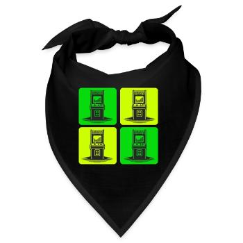 Retro Gaming Automaten 80er - Bandana - Schwarz - Vorne