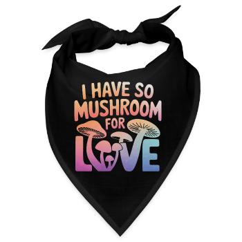 Pilz Pilze Funghi Champignon - Bandana - Schwarz - Vorne