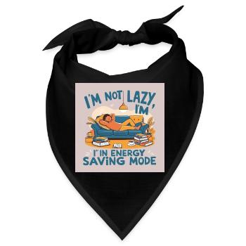 I´m not lazy i am in energy saving mode - Bandana - Schwarz - Vorne