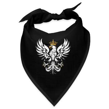 Polska Adler Pole Polin Polen Adler weiß Geschenk - Bandana - Schwarz - Vorne