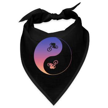 bike mtb mountainbike biken - Bandana - Schwarz - Vorne