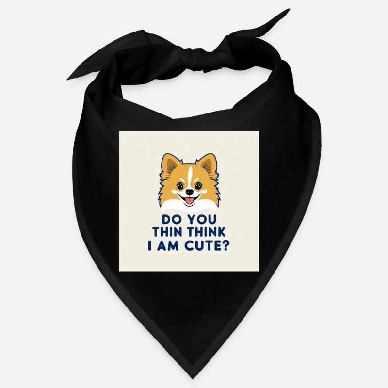 Drôle de chien de Poméranie - Pensez-vous que je suis mignon ? Bandana