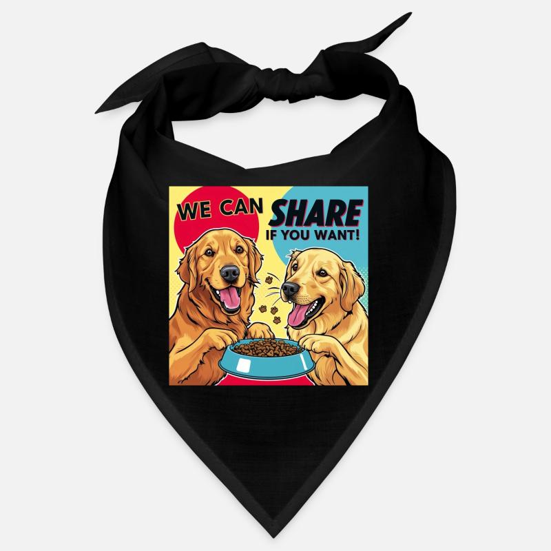 Comic Dogs - We Can Share If You Want Bandana
