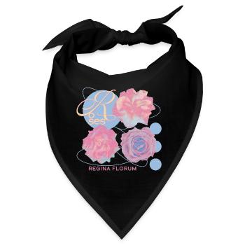 Regina Florum – Ausgefallenes Rosendesign - Bandana - Schwarz - Vorne
