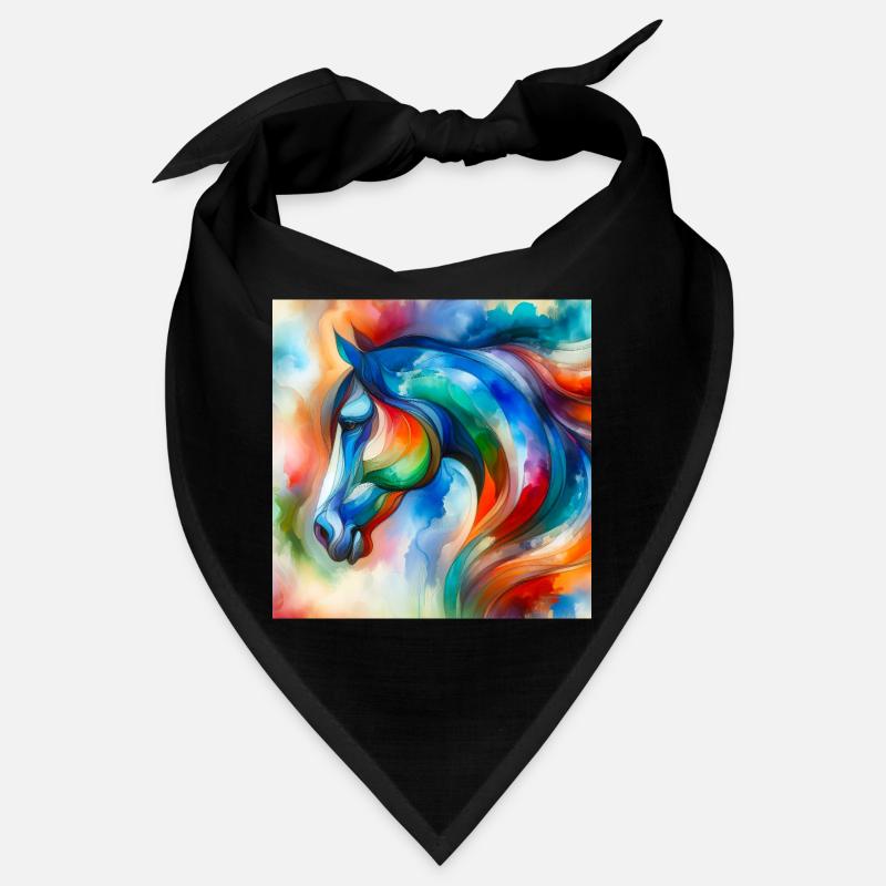 Pferdeportrait abstrakt Bandana