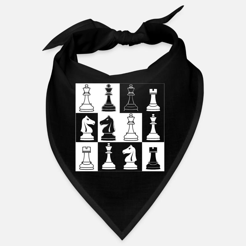 Chess Pieces Sketch Bandana