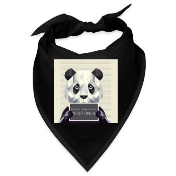 Panda Mugshot – Tierisch erwischt! - Bandana - Schwarz - Vorne