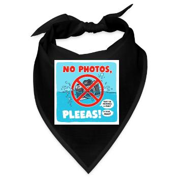 Kein Fotos im Schwimmbad! Foto Verbotsschild - Bandana - Schwarz - Vorne