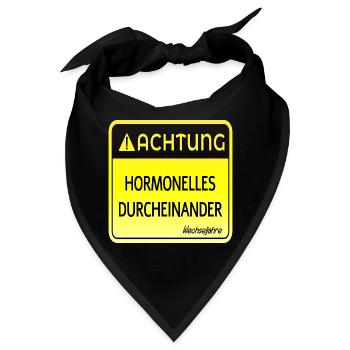 WECHSELJAHRE MENOPAUSE - ACHTUNG HORMONE - Bandana - Schwarz - Vorne