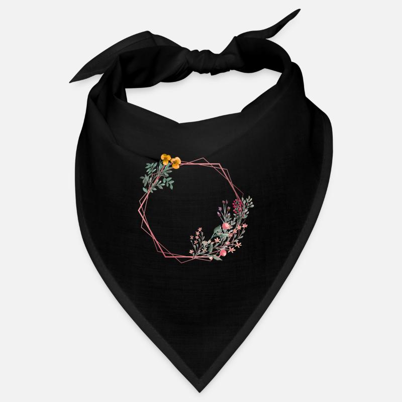 Sechseck mit Blumen verziert Bandana