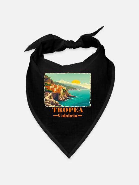 Tropea Calabria orange - Bandana - black - Front