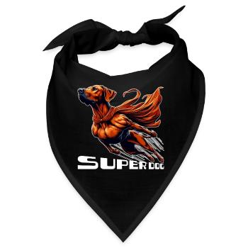 Super Hund Rhodesian Ridgeback RR Ridgie Geschenk - Bandana - Schwarz - Vorne