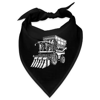 Erntemaschine Baumwolle - Bandana - Schwarz - Vorne