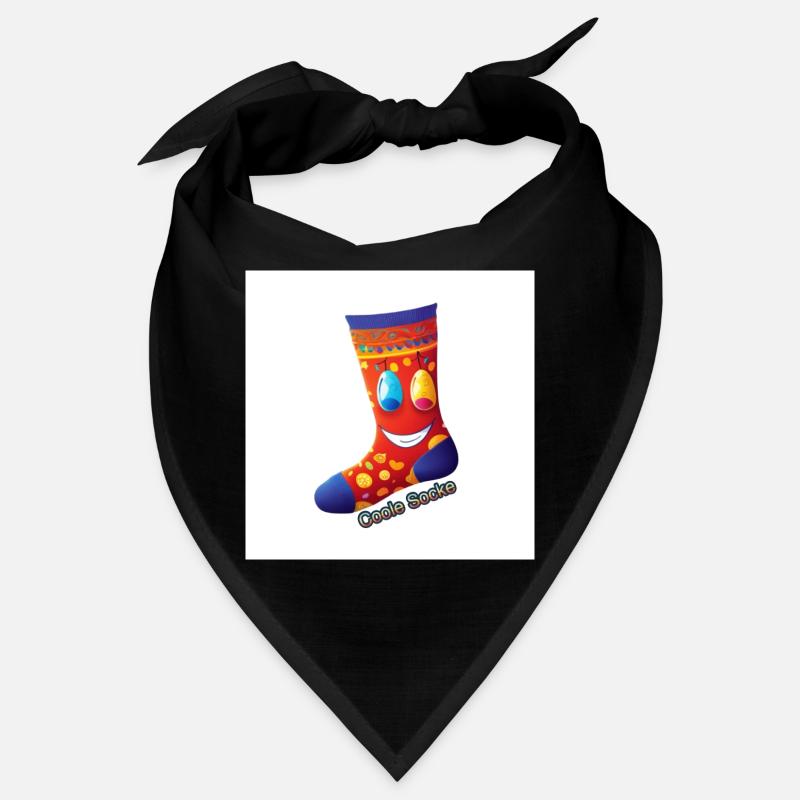 Chaussette Oole | Un design joyeux avec le sourire - Bandana - noir