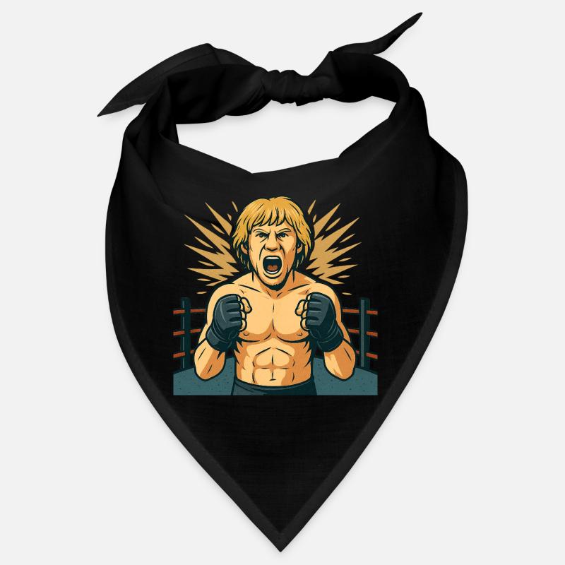 Combative boxing hero comic style Bandana