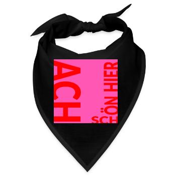 ACH SCHÖN HIER - WOHLBEFINDEN - Bandana - Schwarz - Vorne