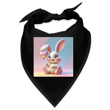 Zinzinuo – süßer Hase für alle - Bandana - Schwarz - Vorne
