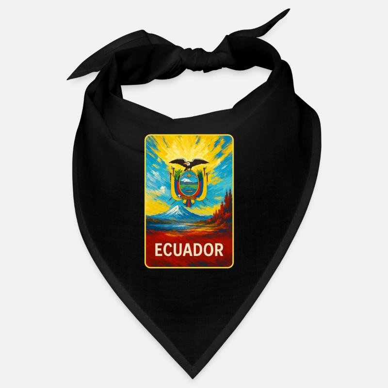 Ecuador - Farbenfrohes Emblem Bandana