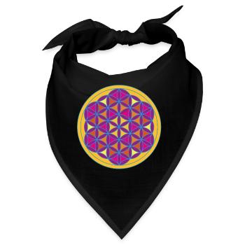 Yoga Flower of Life Meditation spirituell om Kreis - Bandana - Schwarz - Vorne