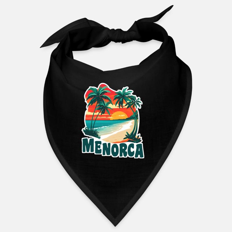 Menorca palm trees and sandy beach Bandana