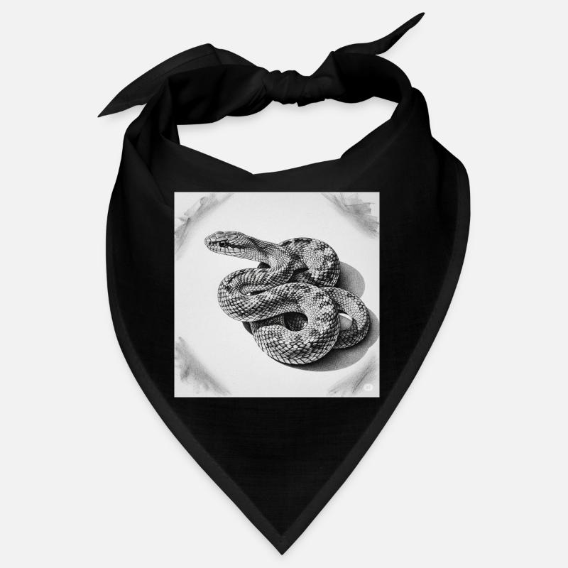 Serpent à écailles noir et blanc Bandana