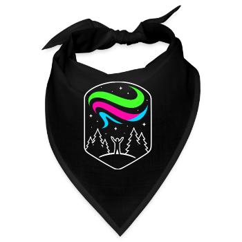 Aurora in the Forest - Bandana - Schwarz - Vorne