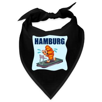 FRANZBRÖTCHEN HAMBURG - LAUFEN LAUFBAND - Bandana - Schwarz - Vorne