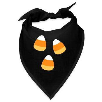 Candy Corn Halloween Muster - Bandana - Schwarz - Vorne