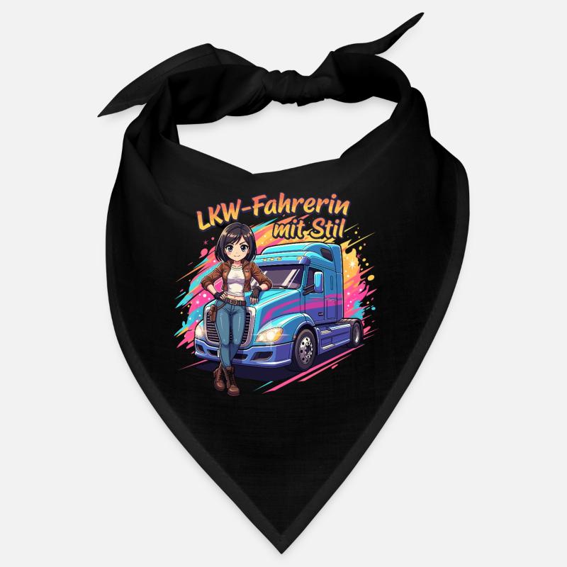 LKW-Fahrerin mit Stil Bandana