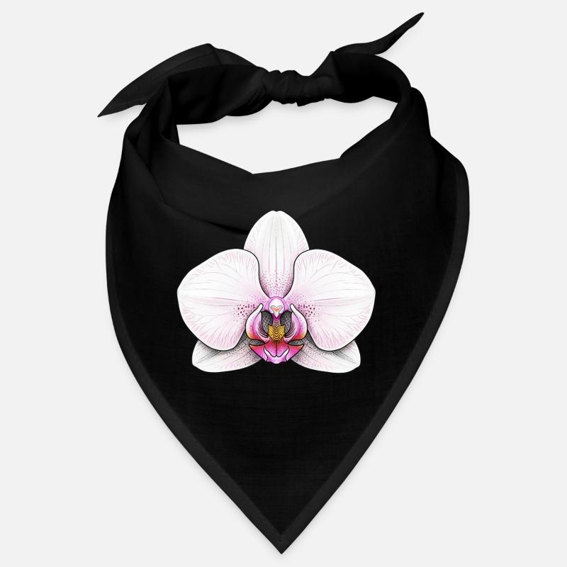 Illustration d’orchidée élégante pour la mode Bandana