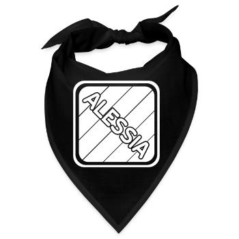 Maedchenname Alessia - Bandana - Schwarz - Vorne