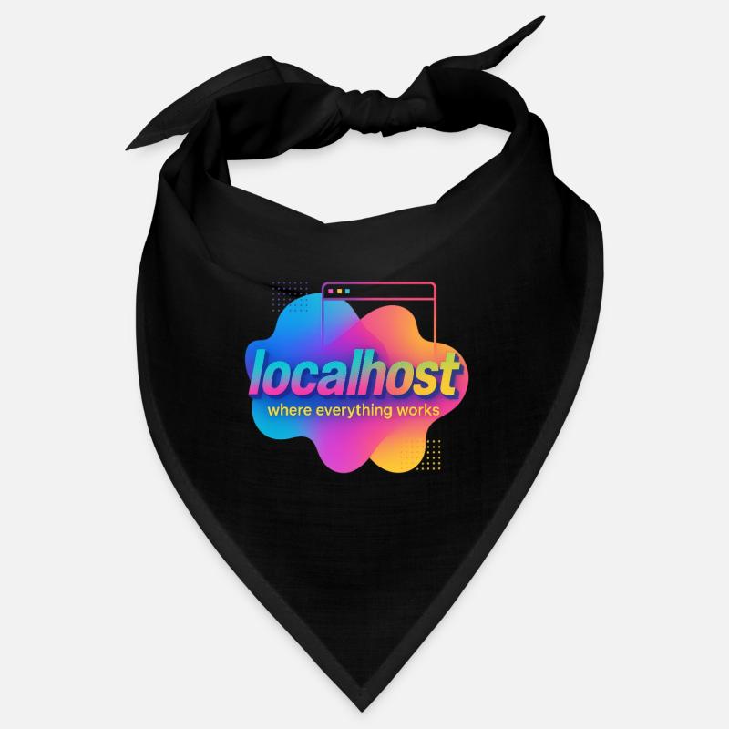 Localhost T-shirt graphique coloré pour les développeurs Bandana