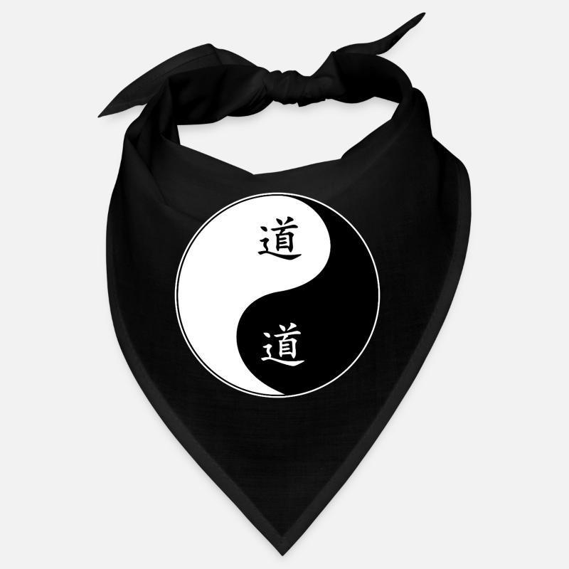 Yin Yang Symbol with Chinese Characters Bandana