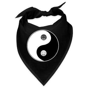 Tao Yin Yang Lotus Motiv - Bandana - Schwarz - Vorne