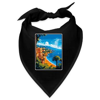 Sorrento Italien Vintage-Reiseplakat Stadtbild WPA - Bandana - Schwarz - Vorne