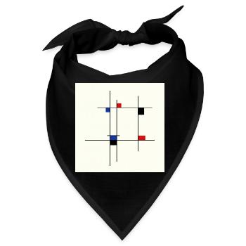 Abstrakte Designlinie und Farben - Bandana - Schwarz - Vorne