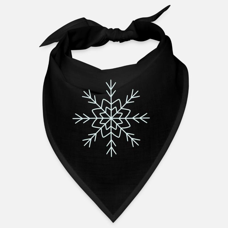 Conception artistique complexe de ligne de flocon de neige Bandana