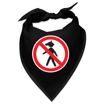Werwolf-Verbotsschild – Hu Signage - Bandana - Schwarz - Vorne