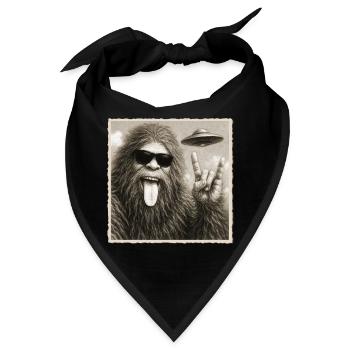 Rock, Rocker, Rock Musik, Rock Hand, Bigfoot UFO - Bandana - Schwarz - Vorne
