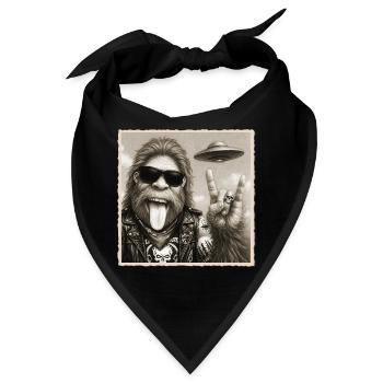 Rock, Rocker, Rock Musik, Rock Hand, Bigfoot UFO - Bandana - Schwarz - Vorne