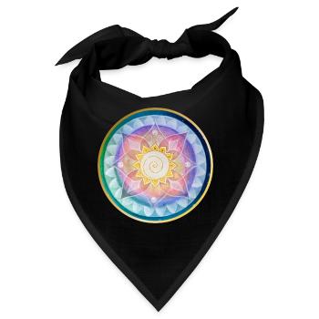Harmonisches Mandala Meditations design - Bandana - Schwarz - Vorne