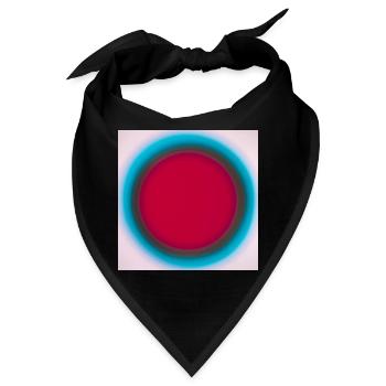 Roter Kreis im blauen Ring - Bandana - Schwarz - Vorne